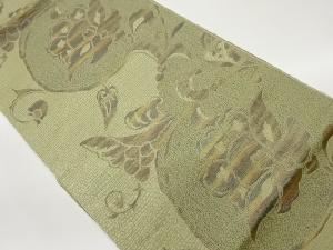 本場筑前博多花唐草模様織出し名古屋帯